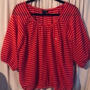 Sweet red/white striped JCrew Blouse!